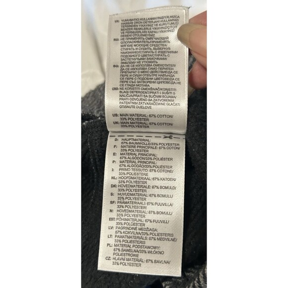 Adidas Original Mens M Twill Trefoil Logo Herringbone Black Gray Pocket Joggers - Picture 9 of 9